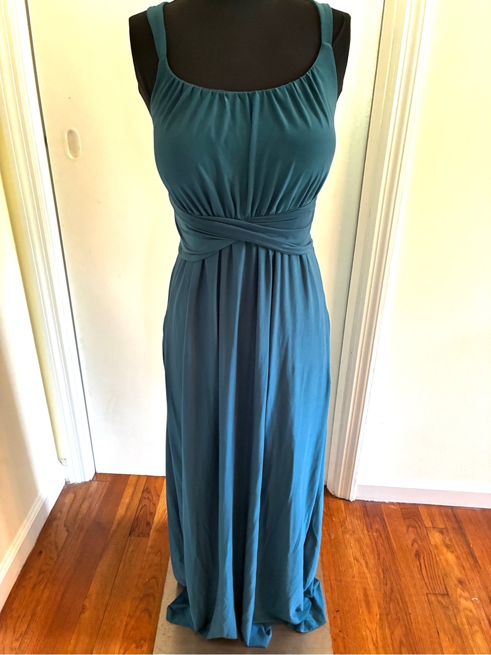 Soma Teal Sleeveless Maxi Dress with Twist Waist NWT! XS